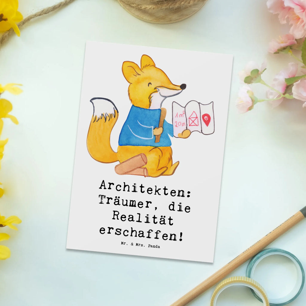 Postkarte Architekten: Träumer, die Realität erschaffen! Postkarte, Karte, Geschenkkarte, Grußkarte, Einladung, Ansichtskarte, Geburtstagskarte, Einladungskarte, Dankeskarte, Ansichtskarten, Einladung Geburtstag, Einladungskarten Geburtstag, Beruf, Ausbildung, Jubiläum, Abschied, Rente, Kollege, Kollegin, Geschenk, Schenken, Arbeitskollege, Mitarbeiter, Firma, Danke, Dankeschön