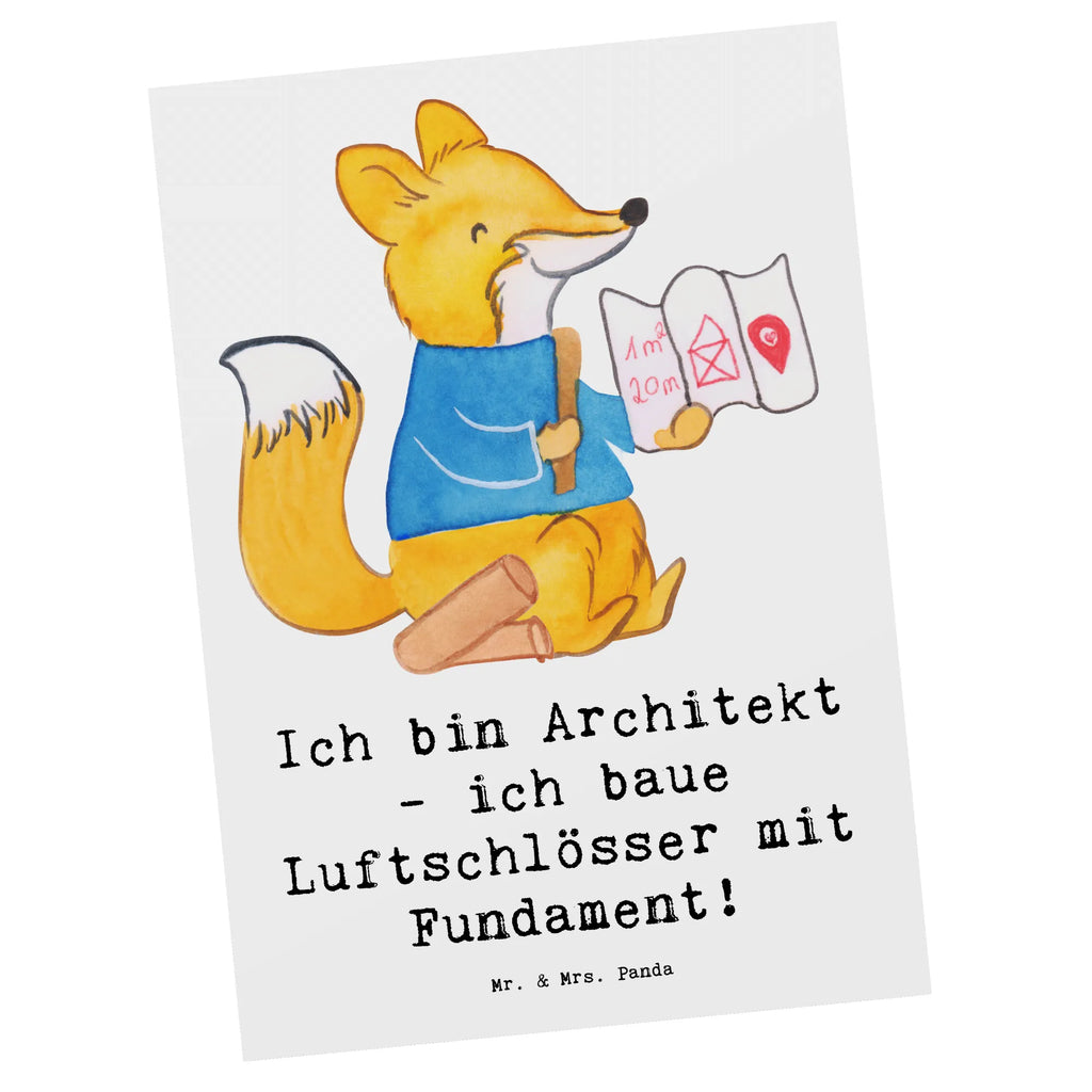 Postkarte Ich bin Architekt - ich baue Luftschlösser mit Fundament! Postkarte, Karte, Geschenkkarte, Grußkarte, Einladung, Ansichtskarte, Geburtstagskarte, Einladungskarte, Dankeskarte, Ansichtskarten, Einladung Geburtstag, Einladungskarten Geburtstag, Beruf, Ausbildung, Jubiläum, Abschied, Rente, Kollege, Kollegin, Geschenk, Schenken, Arbeitskollege, Mitarbeiter, Firma, Danke, Dankeschön