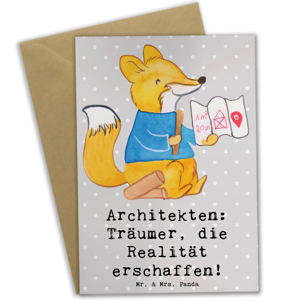 Grußkarte Architekten: Träumer, die Realität erschaffen! Grußkarte, Klappkarte, Einladungskarte, Glückwunschkarte, Hochzeitskarte, Geburtstagskarte, Karte, Ansichtskarten, Beruf, Ausbildung, Jubiläum, Abschied, Rente, Kollege, Kollegin, Geschenk, Schenken, Arbeitskollege, Mitarbeiter, Firma, Danke, Dankeschön