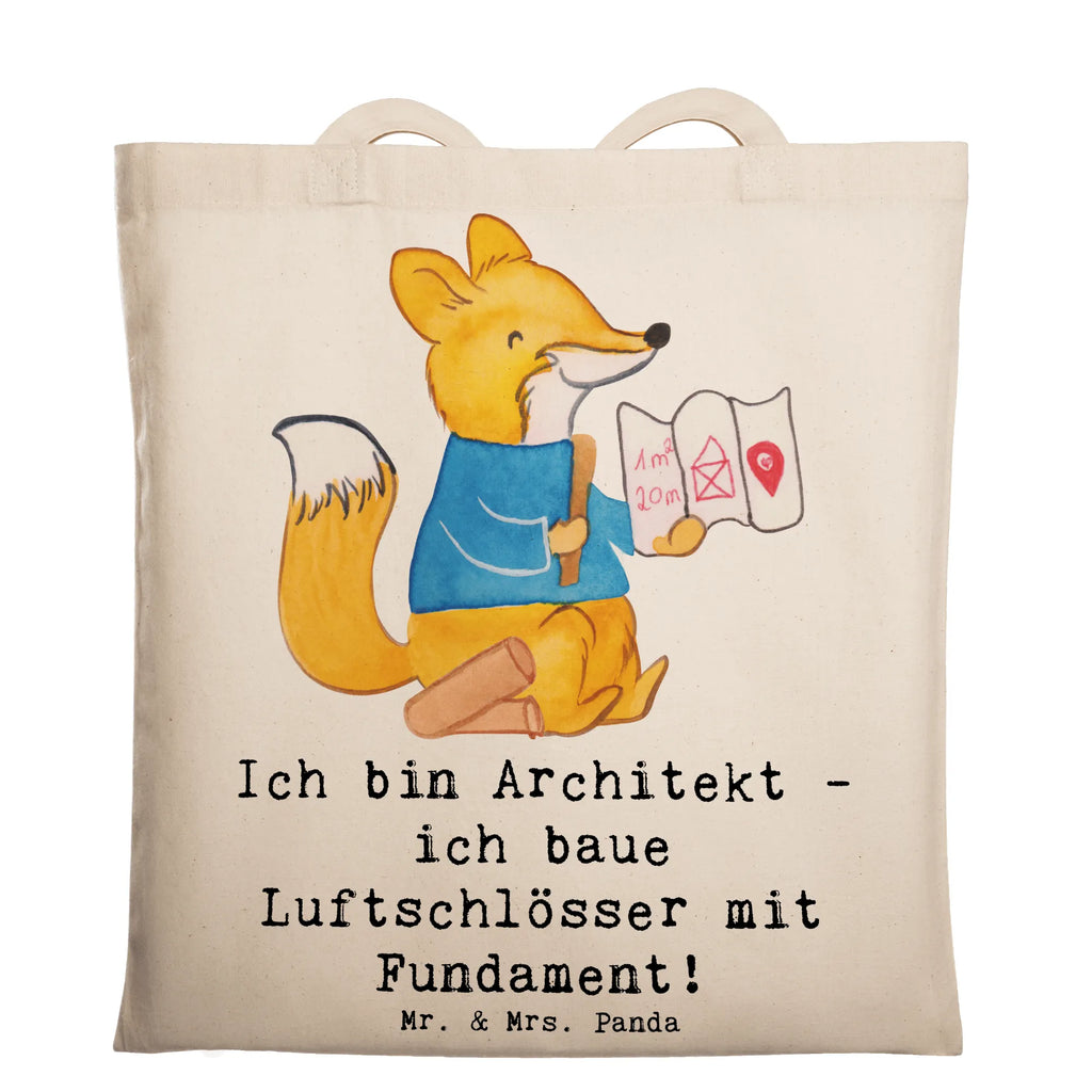 Tragetasche Ich bin Architekt - ich baue Luftschlösser mit Fundament! Beuteltasche, Beutel, Einkaufstasche, Jutebeutel, Stoffbeutel, Tasche, Shopper, Umhängetasche, Strandtasche, Schultertasche, Stofftasche, Tragetasche, Badetasche, Jutetasche, Einkaufstüte, Laptoptasche, Beruf, Ausbildung, Jubiläum, Abschied, Rente, Kollege, Kollegin, Geschenk, Schenken, Arbeitskollege, Mitarbeiter, Firma, Danke, Dankeschön