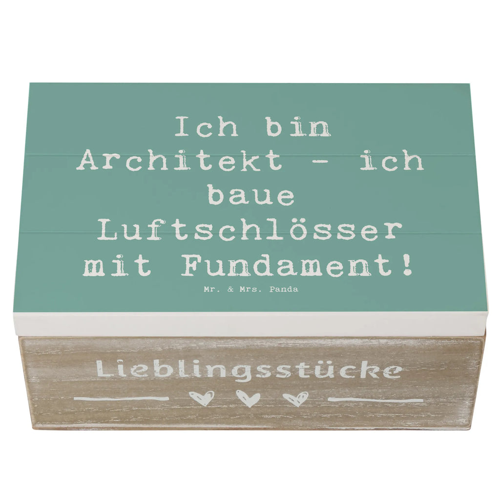 Holzkiste Spruch Ich bin Architekt - ich baue Luftschlösser mit Fundament! Holzkiste, Kiste, Schatzkiste, Truhe, Schatulle, XXL, Erinnerungsbox, Erinnerungskiste, Dekokiste, Aufbewahrungsbox, Geschenkbox, Geschenkdose, Beruf, Ausbildung, Jubiläum, Abschied, Rente, Kollege, Kollegin, Geschenk, Schenken, Arbeitskollege, Mitarbeiter, Firma, Danke, Dankeschön