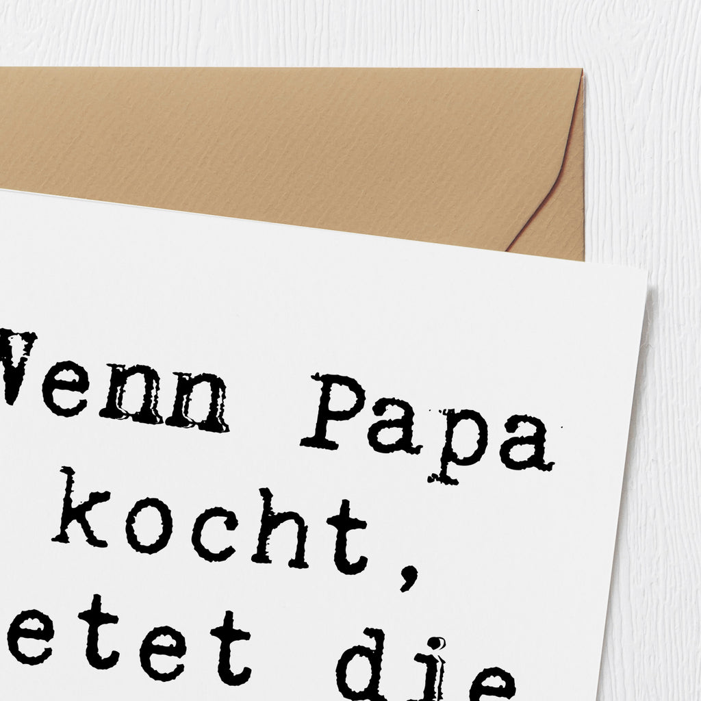 Deluxe Karte Spruch Vater Koch Karte, Grußkarte, Klappkarte, Einladungskarte, Glückwunschkarte, Hochzeitskarte, Geburtstagskarte, Hochwertige Grußkarte, Hochwertige Klappkarte, Familie, Vatertag, Muttertag, Bruder, Schwester, Mama, Papa, Oma, Opa