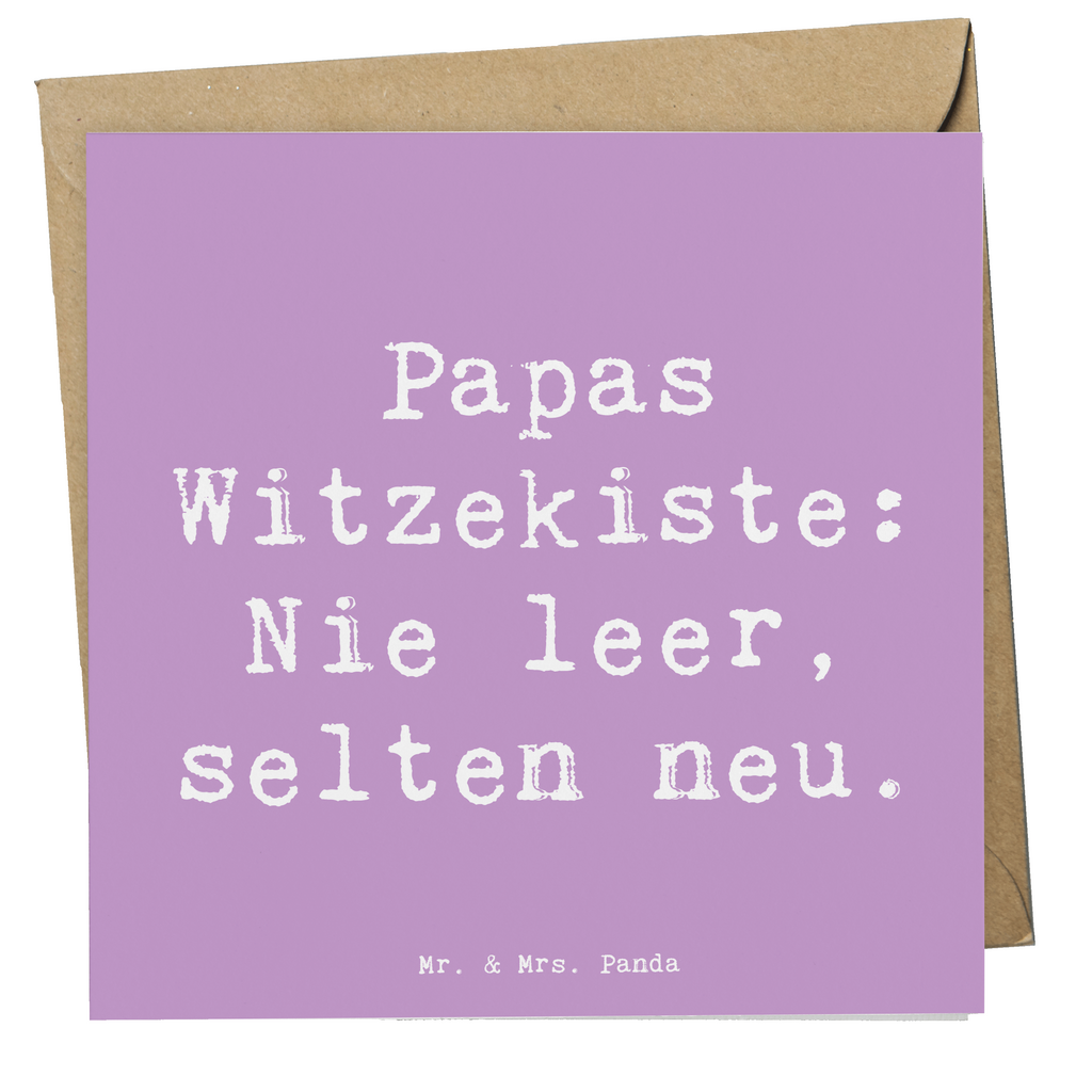 Deluxe Karte Spruch Vater Witzekiste Karte, Grußkarte, Klappkarte, Einladungskarte, Glückwunschkarte, Hochzeitskarte, Geburtstagskarte, Hochwertige Grußkarte, Hochwertige Klappkarte, Familie, Vatertag, Muttertag, Bruder, Schwester, Mama, Papa, Oma, Opa