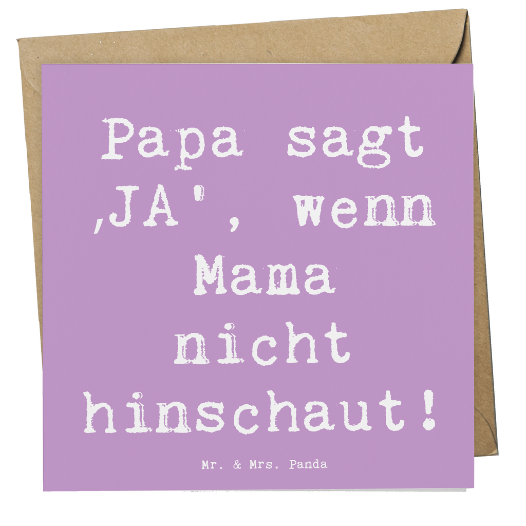 Deluxe Karte Spruch Vater Geheimhaltung Karte, Grußkarte, Klappkarte, Einladungskarte, Glückwunschkarte, Hochzeitskarte, Geburtstagskarte, Hochwertige Grußkarte, Hochwertige Klappkarte, Familie, Vatertag, Muttertag, Bruder, Schwester, Mama, Papa, Oma, Opa