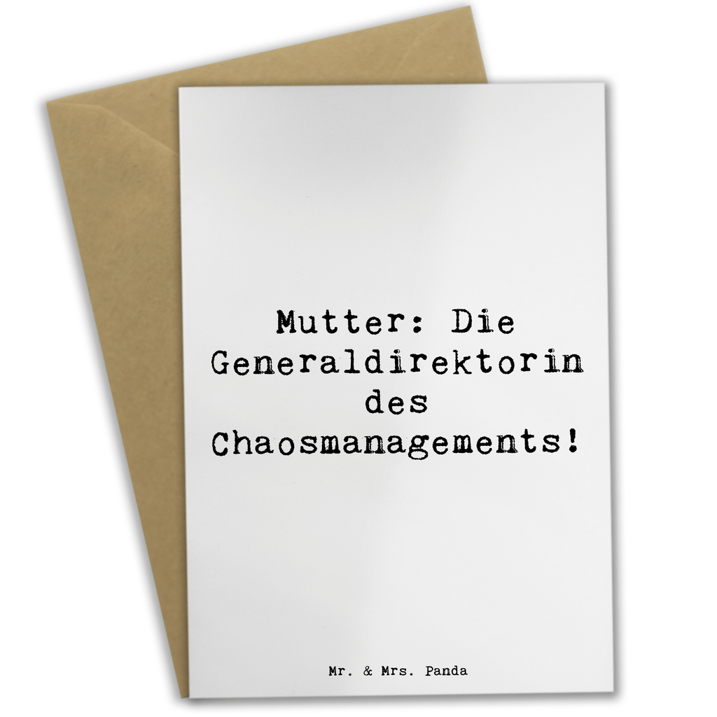 Grußkarte Spruch Mutter Chaosmanagerin Grußkarte, Klappkarte, Einladungskarte, Glückwunschkarte, Hochzeitskarte, Geburtstagskarte, Karte, Ansichtskarten, Familie, Vatertag, Muttertag, Bruder, Schwester, Mama, Papa, Oma, Opa