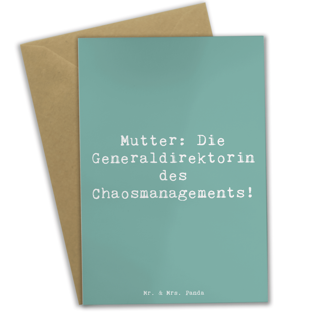 Grußkarte Spruch Mutter Chaosmanagerin Grußkarte, Klappkarte, Einladungskarte, Glückwunschkarte, Hochzeitskarte, Geburtstagskarte, Karte, Ansichtskarten, Familie, Vatertag, Muttertag, Bruder, Schwester, Mama, Papa, Oma, Opa