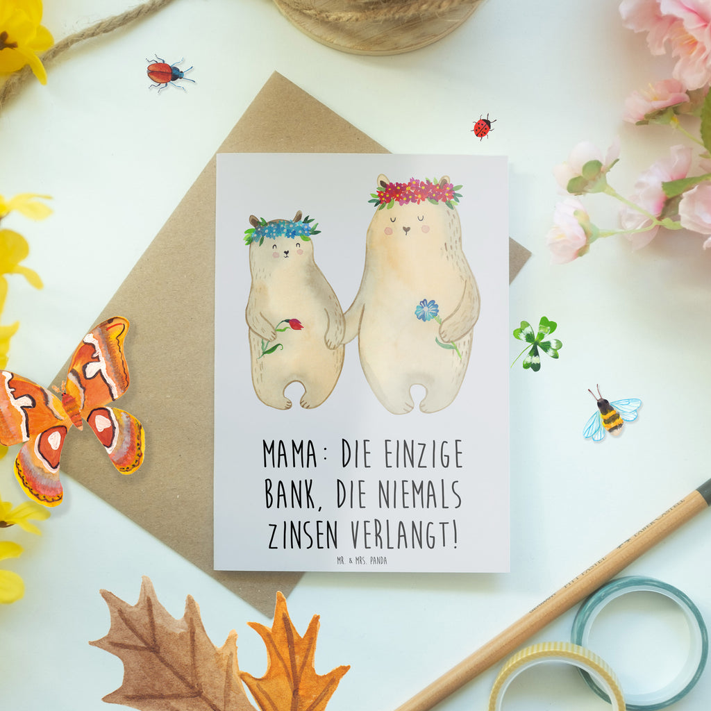 Grußkarte Mutter Bank Grußkarte, Klappkarte, Einladungskarte, Glückwunschkarte, Hochzeitskarte, Geburtstagskarte, Karte, Ansichtskarten, Familie, Vatertag, Muttertag, Bruder, Schwester, Mama, Papa, Oma, Opa