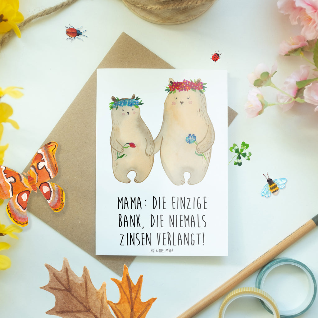 Grußkarte Mutter Bank Grußkarte, Klappkarte, Einladungskarte, Glückwunschkarte, Hochzeitskarte, Geburtstagskarte, Karte, Ansichtskarten, Familie, Vatertag, Muttertag, Bruder, Schwester, Mama, Papa, Oma, Opa