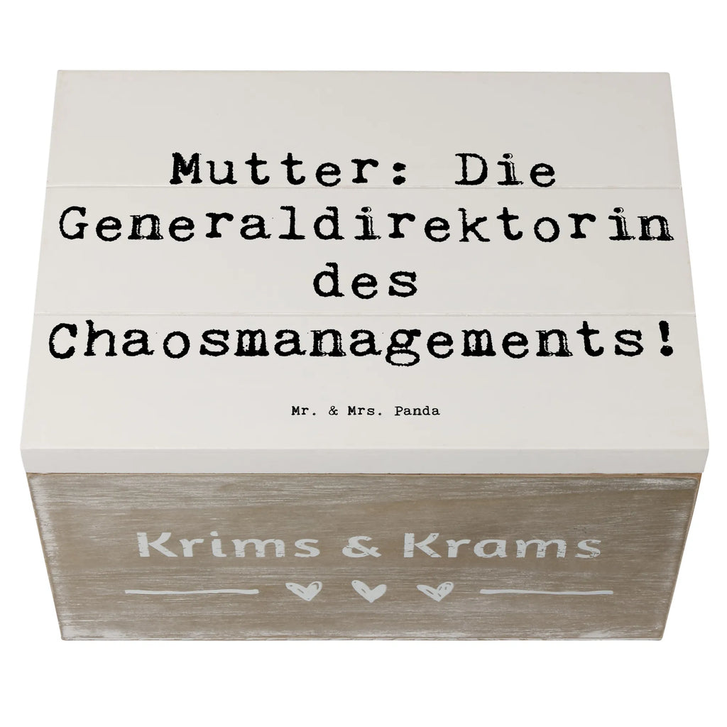 Holzkiste Spruch Mutter Chaosmanagerin Holzkiste, Kiste, Schatzkiste, Truhe, Schatulle, XXL, Erinnerungsbox, Erinnerungskiste, Dekokiste, Aufbewahrungsbox, Geschenkbox, Geschenkdose, Familie, Vatertag, Muttertag, Bruder, Schwester, Mama, Papa, Oma, Opa