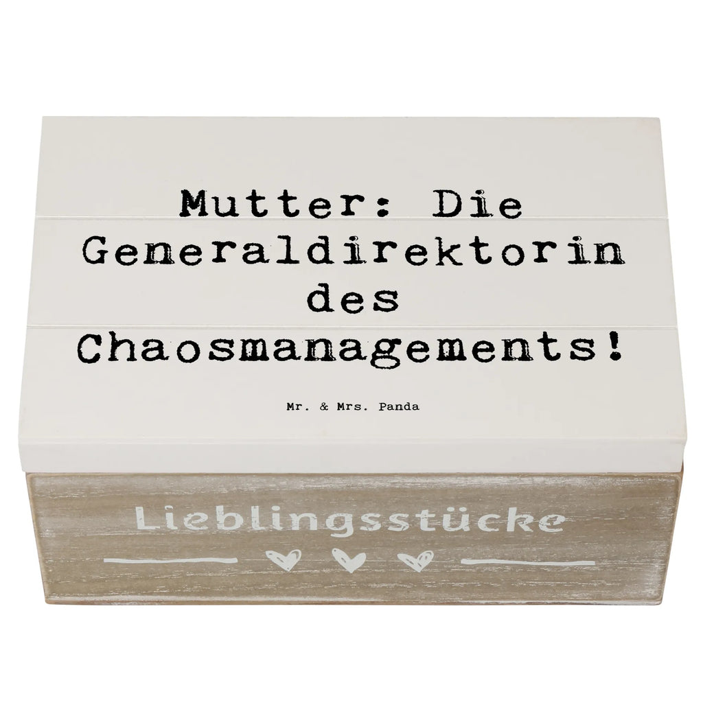 Holzkiste Spruch Mutter Chaosmanagerin Holzkiste, Kiste, Schatzkiste, Truhe, Schatulle, XXL, Erinnerungsbox, Erinnerungskiste, Dekokiste, Aufbewahrungsbox, Geschenkbox, Geschenkdose, Familie, Vatertag, Muttertag, Bruder, Schwester, Mama, Papa, Oma, Opa