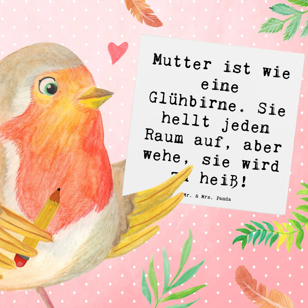 Deluxe Karte Spruch Mutter Glühbirne Karte, Grußkarte, Klappkarte, Einladungskarte, Glückwunschkarte, Hochzeitskarte, Geburtstagskarte, Hochwertige Grußkarte, Hochwertige Klappkarte, Familie, Vatertag, Muttertag, Bruder, Schwester, Mama, Papa, Oma, Opa