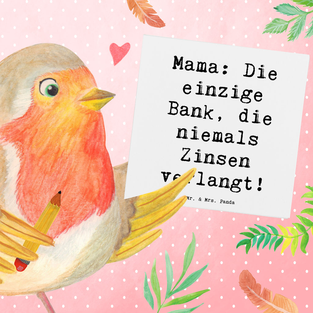 Deluxe Karte Spruch Mutter Bank Karte, Grußkarte, Klappkarte, Einladungskarte, Glückwunschkarte, Hochzeitskarte, Geburtstagskarte, Hochwertige Grußkarte, Hochwertige Klappkarte, Familie, Vatertag, Muttertag, Bruder, Schwester, Mama, Papa, Oma, Opa