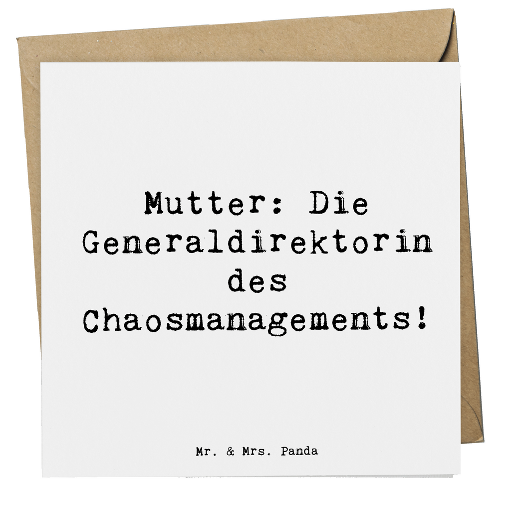 Deluxe Karte Spruch Mutter Chaosmanagerin Karte, Grußkarte, Klappkarte, Einladungskarte, Glückwunschkarte, Hochzeitskarte, Geburtstagskarte, Hochwertige Grußkarte, Hochwertige Klappkarte, Familie, Vatertag, Muttertag, Bruder, Schwester, Mama, Papa, Oma, Opa