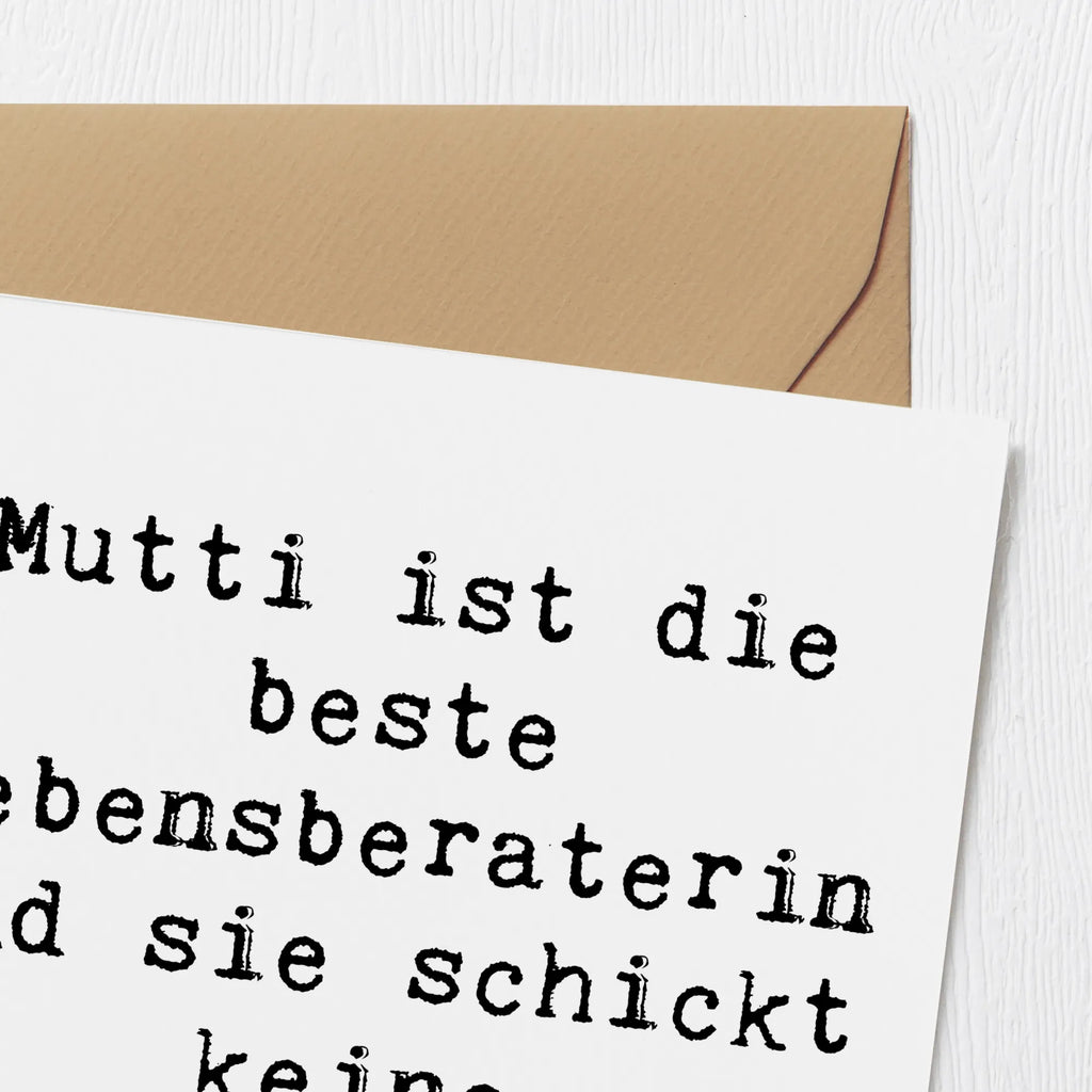 Deluxe Karte Spruch Mama Ratschläge Karte, Grußkarte, Klappkarte, Einladungskarte, Glückwunschkarte, Hochzeitskarte, Geburtstagskarte, Hochwertige Grußkarte, Hochwertige Klappkarte, Familie, Vatertag, Muttertag, Bruder, Schwester, Mama, Papa, Oma, Opa