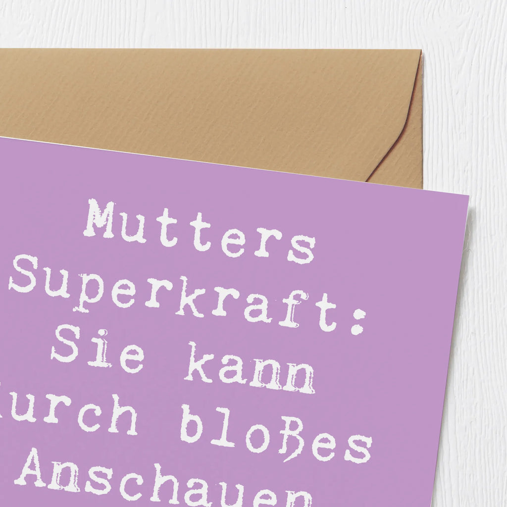 Deluxe Karte Spruch Mutters Magie Karte, Grußkarte, Klappkarte, Einladungskarte, Glückwunschkarte, Hochzeitskarte, Geburtstagskarte, Hochwertige Grußkarte, Hochwertige Klappkarte, Familie, Vatertag, Muttertag, Bruder, Schwester, Mama, Papa, Oma, Opa