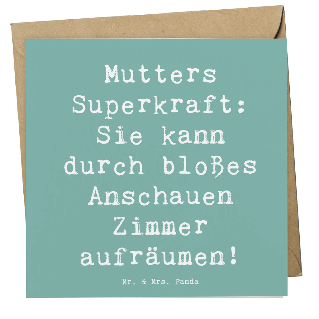 Deluxe Karte Spruch Mutters Magie Karte, Grußkarte, Klappkarte, Einladungskarte, Glückwunschkarte, Hochzeitskarte, Geburtstagskarte, Hochwertige Grußkarte, Hochwertige Klappkarte, Familie, Vatertag, Muttertag, Bruder, Schwester, Mama, Papa, Oma, Opa