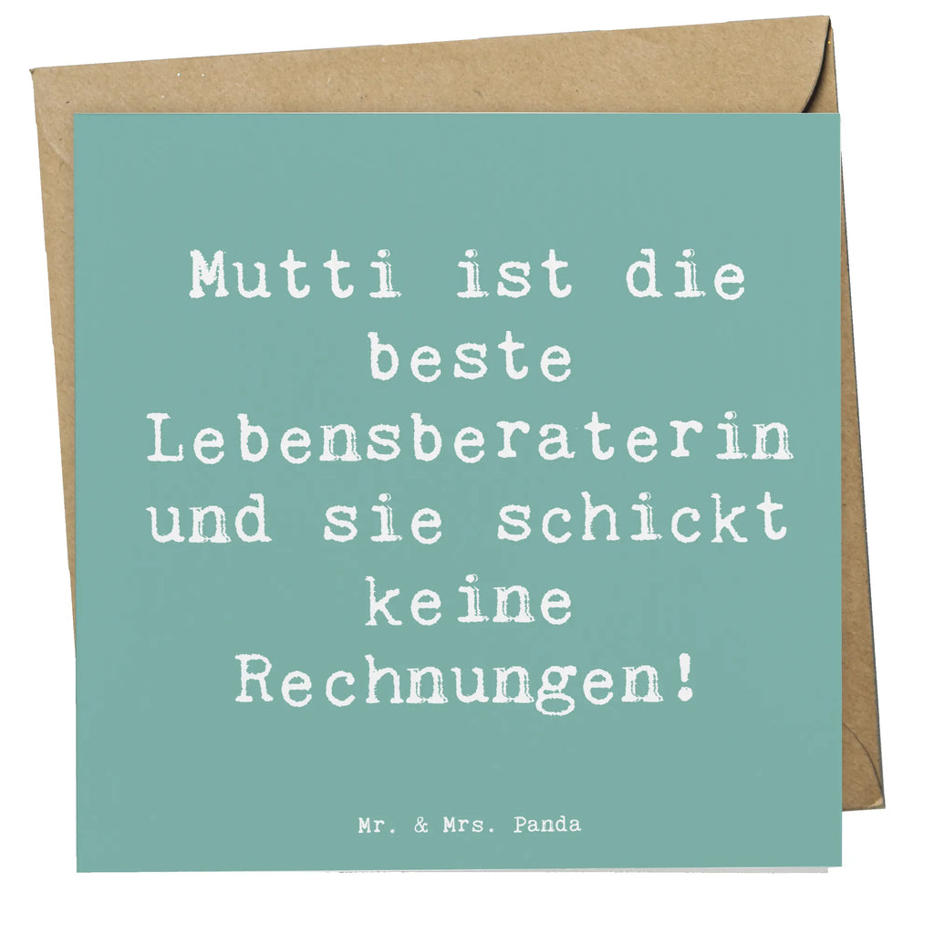 Deluxe Karte Spruch Mama Ratschläge Karte, Grußkarte, Klappkarte, Einladungskarte, Glückwunschkarte, Hochzeitskarte, Geburtstagskarte, Hochwertige Grußkarte, Hochwertige Klappkarte, Familie, Vatertag, Muttertag, Bruder, Schwester, Mama, Papa, Oma, Opa