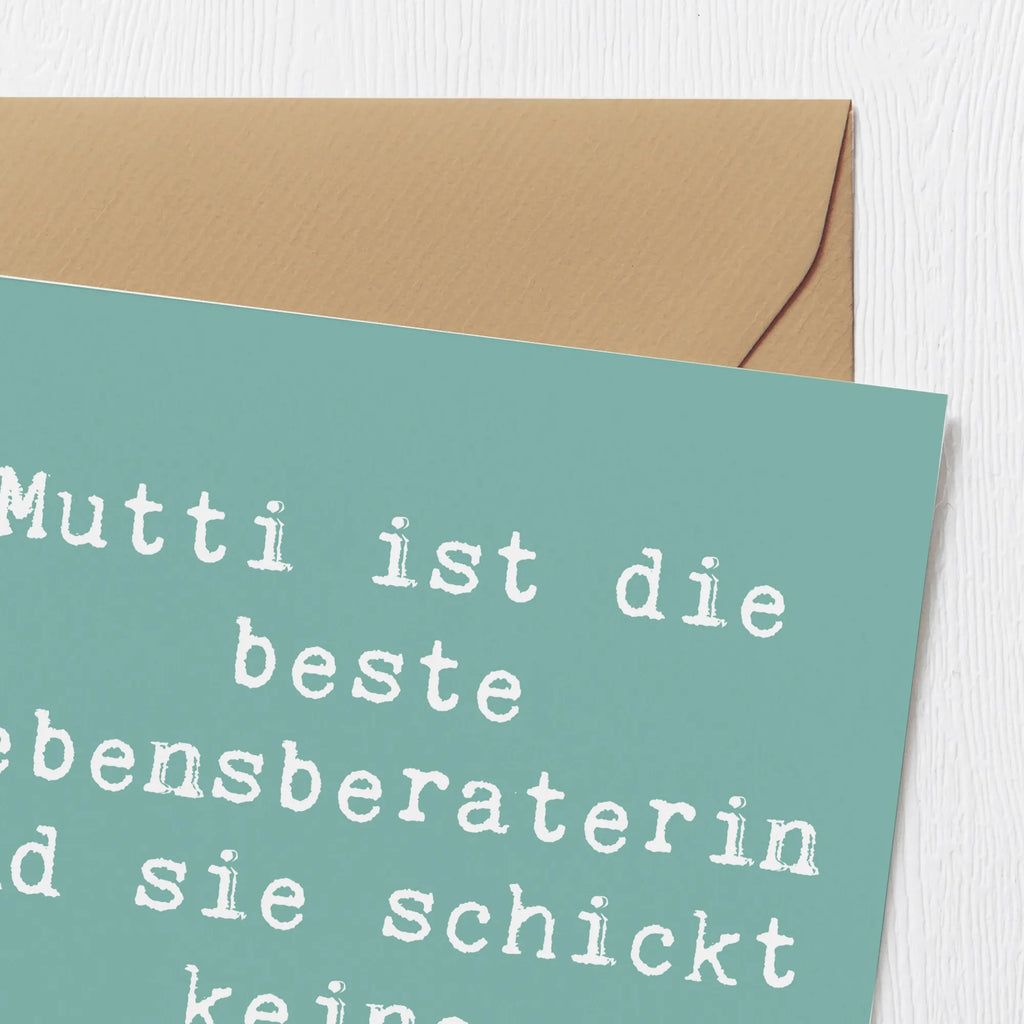 Deluxe Karte Spruch Mama Ratschläge Karte, Grußkarte, Klappkarte, Einladungskarte, Glückwunschkarte, Hochzeitskarte, Geburtstagskarte, Hochwertige Grußkarte, Hochwertige Klappkarte, Familie, Vatertag, Muttertag, Bruder, Schwester, Mama, Papa, Oma, Opa