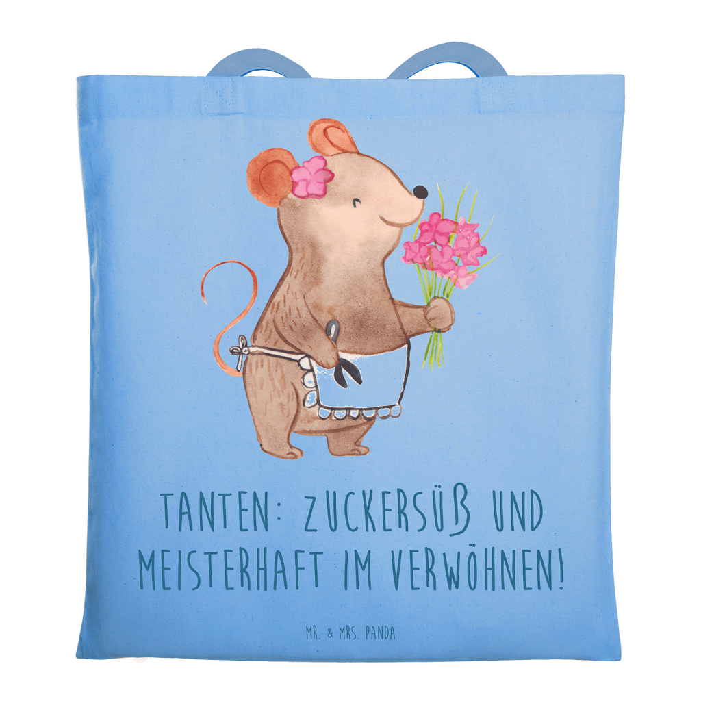 Tragetasche Tante Zuckersüß Beuteltasche, Beutel, Einkaufstasche, Jutebeutel, Stoffbeutel, Tasche, Shopper, Umhängetasche, Strandtasche, Schultertasche, Stofftasche, Tragetasche, Badetasche, Jutetasche, Einkaufstüte, Laptoptasche, Familie, Vatertag, Muttertag, Bruder, Schwester, Mama, Papa, Oma, Opa