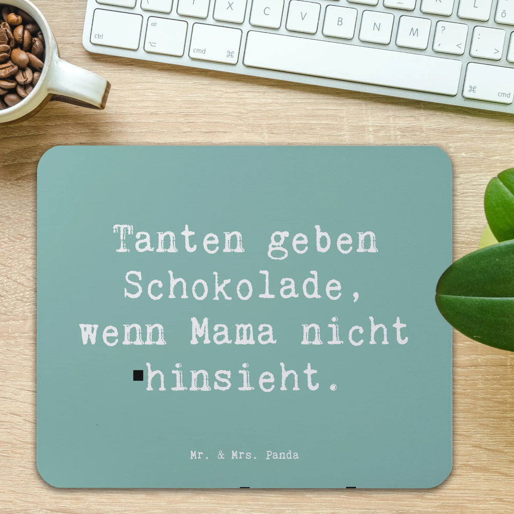 Mauspad Spruch Tanten geben Schokolade, wenn Mama nicht hinsieht. Mousepad, Computer zubehör, Büroausstattung, PC Zubehör, Arbeitszimmer, Mauspad, Einzigartiges Mauspad, Designer Mauspad, Mausunterlage, Mauspad Büro, Familie, Vatertag, Muttertag, Bruder, Schwester, Mama, Papa, Oma, Opa