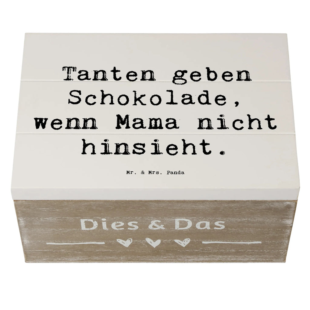 Holzkiste Spruch Tanten geben Schokolade, wenn Mama nicht hinsieht. Holzkiste, Kiste, Schatzkiste, Truhe, Schatulle, XXL, Erinnerungsbox, Erinnerungskiste, Dekokiste, Aufbewahrungsbox, Geschenkbox, Geschenkdose, Familie, Vatertag, Muttertag, Bruder, Schwester, Mama, Papa, Oma, Opa