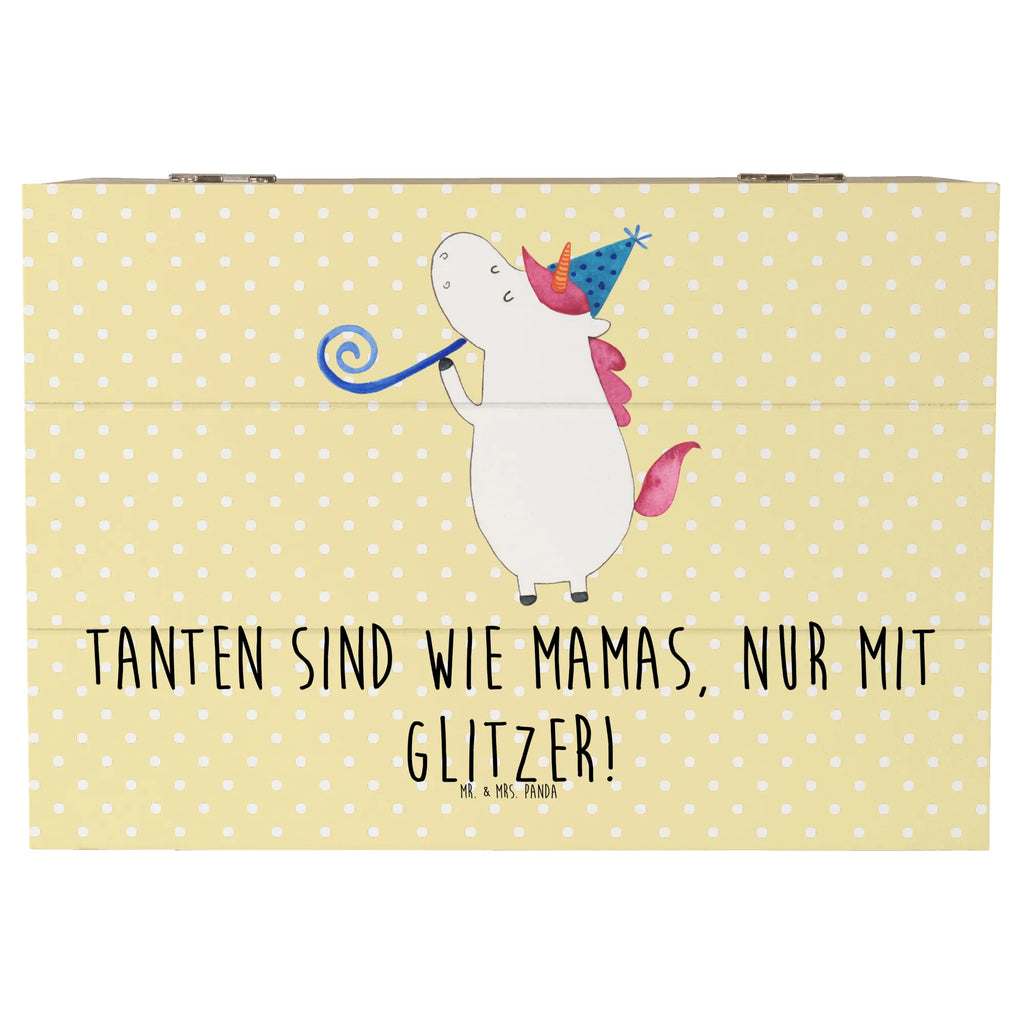 Holzkiste Glitzernde Tante Holzkiste, Kiste, Schatzkiste, Truhe, Schatulle, XXL, Erinnerungsbox, Erinnerungskiste, Dekokiste, Aufbewahrungsbox, Geschenkbox, Geschenkdose, Familie, Vatertag, Muttertag, Bruder, Schwester, Mama, Papa, Oma, Opa