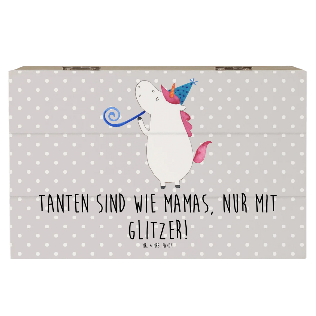 Holzkiste Glitzernde Tante Holzkiste, Kiste, Schatzkiste, Truhe, Schatulle, XXL, Erinnerungsbox, Erinnerungskiste, Dekokiste, Aufbewahrungsbox, Geschenkbox, Geschenkdose, Familie, Vatertag, Muttertag, Bruder, Schwester, Mama, Papa, Oma, Opa