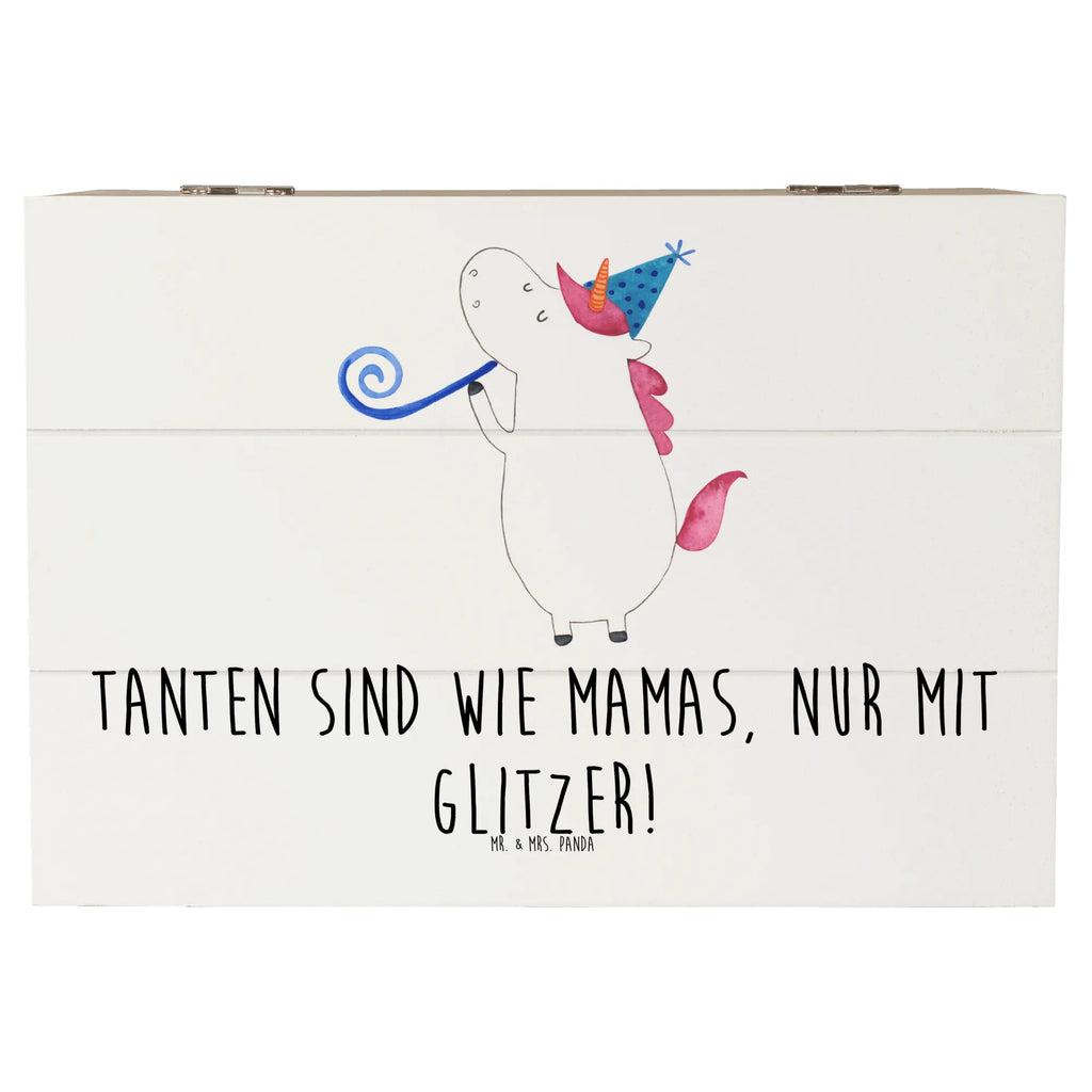 Holzkiste Glitzernde Tante Holzkiste, Kiste, Schatzkiste, Truhe, Schatulle, XXL, Erinnerungsbox, Erinnerungskiste, Dekokiste, Aufbewahrungsbox, Geschenkbox, Geschenkdose, Familie, Vatertag, Muttertag, Bruder, Schwester, Mama, Papa, Oma, Opa