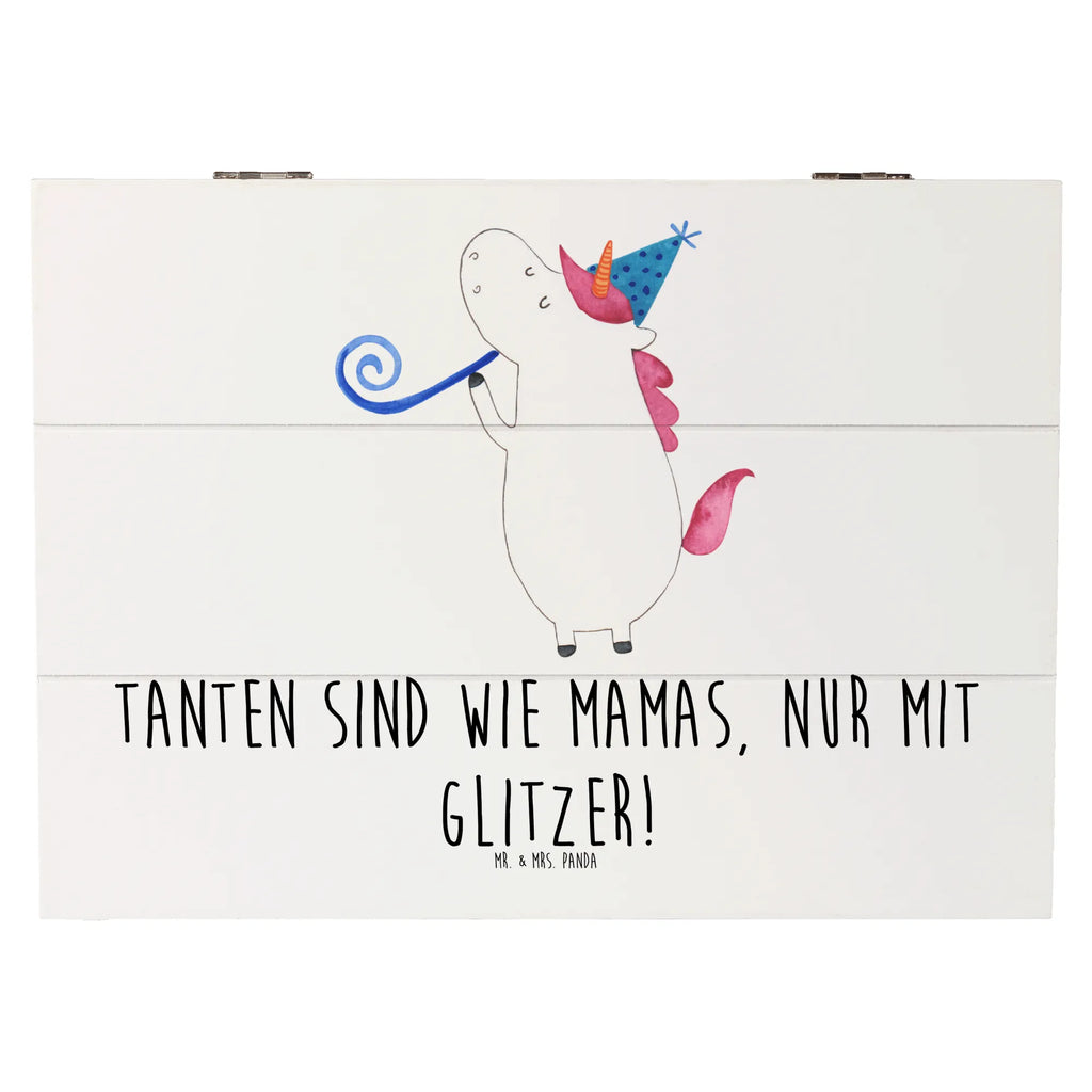 Holzkiste Glitzernde Tante Holzkiste, Kiste, Schatzkiste, Truhe, Schatulle, XXL, Erinnerungsbox, Erinnerungskiste, Dekokiste, Aufbewahrungsbox, Geschenkbox, Geschenkdose, Familie, Vatertag, Muttertag, Bruder, Schwester, Mama, Papa, Oma, Opa