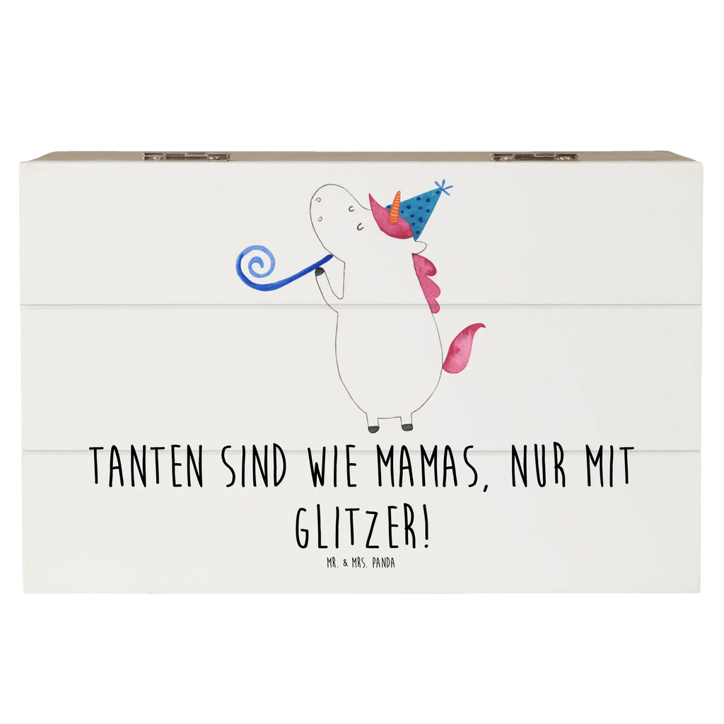 Holzkiste Glitzernde Tante Holzkiste, Kiste, Schatzkiste, Truhe, Schatulle, XXL, Erinnerungsbox, Erinnerungskiste, Dekokiste, Aufbewahrungsbox, Geschenkbox, Geschenkdose, Familie, Vatertag, Muttertag, Bruder, Schwester, Mama, Papa, Oma, Opa