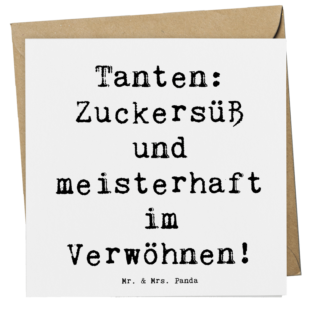 Deluxe Karte Spruch Tante Zuckersüß Karte, Grußkarte, Klappkarte, Einladungskarte, Glückwunschkarte, Hochzeitskarte, Geburtstagskarte, Hochwertige Grußkarte, Hochwertige Klappkarte, Familie, Vatertag, Muttertag, Bruder, Schwester, Mama, Papa, Oma, Opa