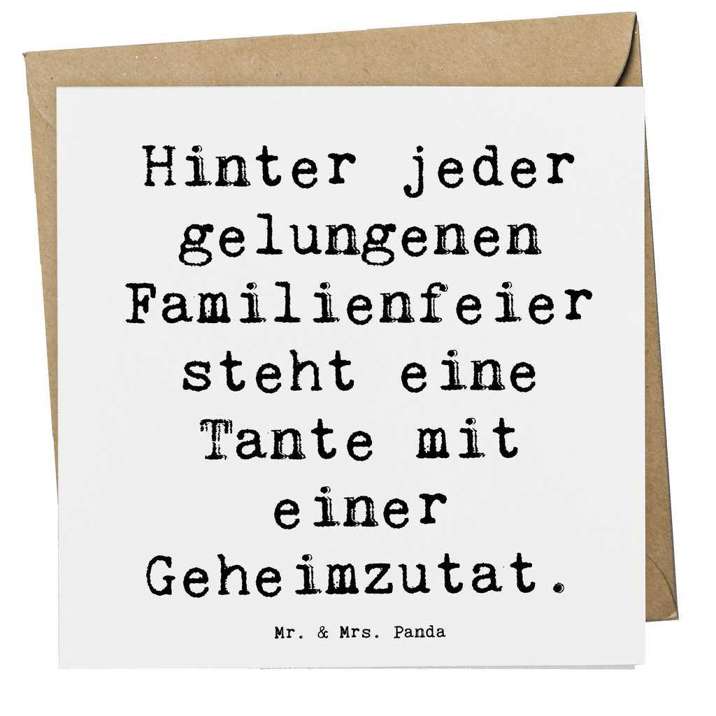 Deluxe Karte Spruch Tante Geheimzutat Karte, Grußkarte, Klappkarte, Einladungskarte, Glückwunschkarte, Hochzeitskarte, Geburtstagskarte, Hochwertige Grußkarte, Hochwertige Klappkarte, Familie, Vatertag, Muttertag, Bruder, Schwester, Mama, Papa, Oma, Opa