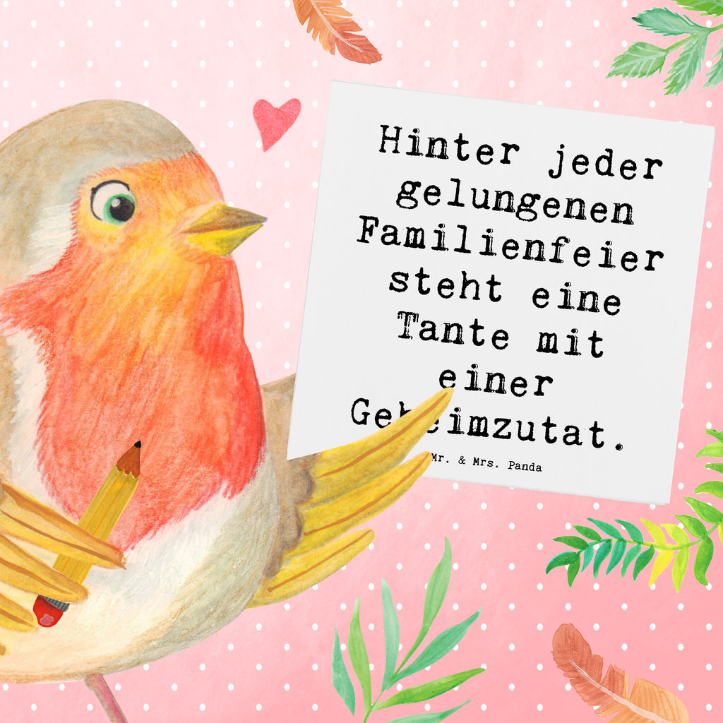 Deluxe Karte Spruch Tante Geheimzutat Karte, Grußkarte, Klappkarte, Einladungskarte, Glückwunschkarte, Hochzeitskarte, Geburtstagskarte, Hochwertige Grußkarte, Hochwertige Klappkarte, Familie, Vatertag, Muttertag, Bruder, Schwester, Mama, Papa, Oma, Opa