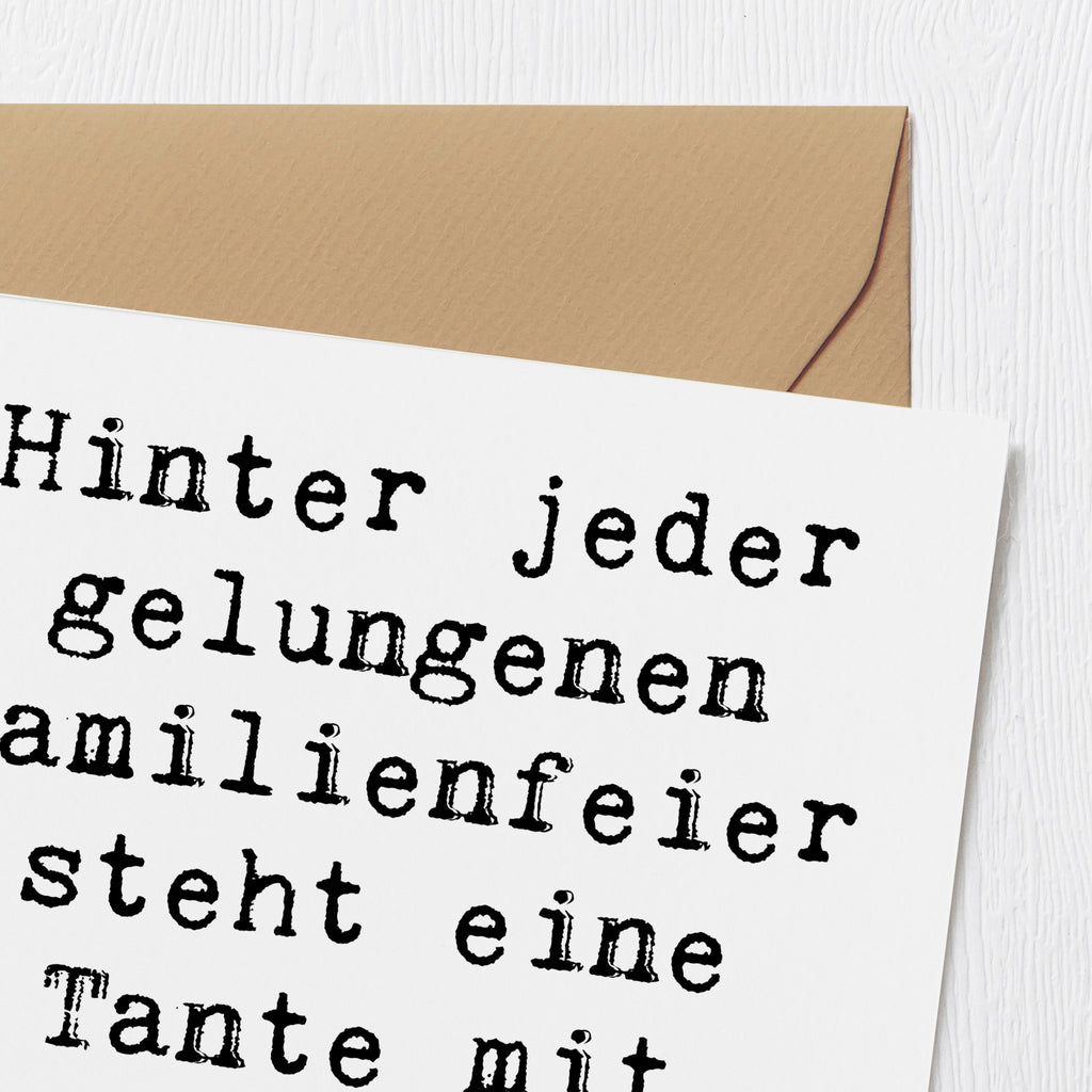 Deluxe Karte Spruch Tante Geheimzutat Karte, Grußkarte, Klappkarte, Einladungskarte, Glückwunschkarte, Hochzeitskarte, Geburtstagskarte, Hochwertige Grußkarte, Hochwertige Klappkarte, Familie, Vatertag, Muttertag, Bruder, Schwester, Mama, Papa, Oma, Opa