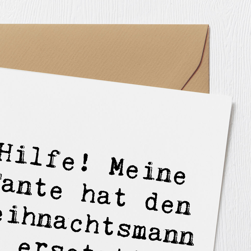 Deluxe Karte Spruch Tante Weihnachten Karte, Grußkarte, Klappkarte, Einladungskarte, Glückwunschkarte, Hochzeitskarte, Geburtstagskarte, Hochwertige Grußkarte, Hochwertige Klappkarte, Familie, Vatertag, Muttertag, Bruder, Schwester, Mama, Papa, Oma, Opa