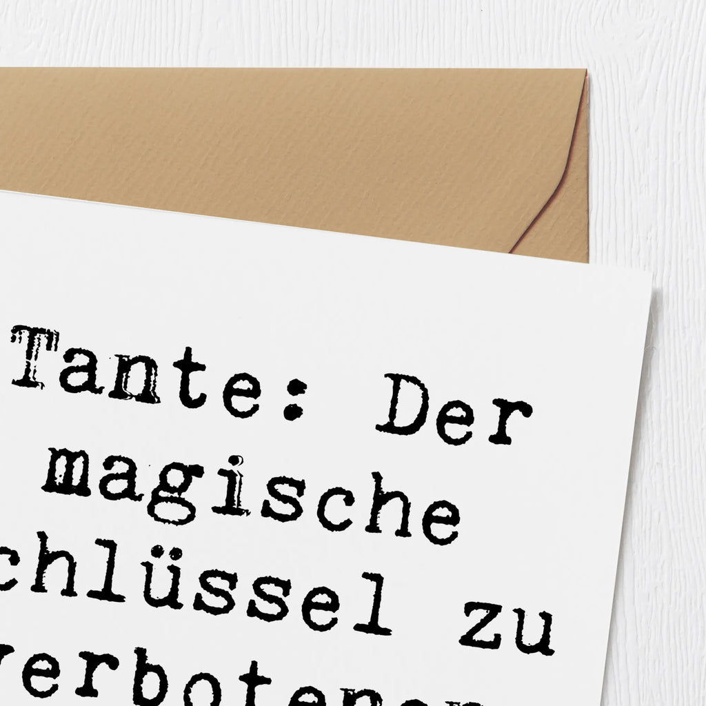 Deluxe Karte Spruch Zauberhafte Tante Karte, Grußkarte, Klappkarte, Einladungskarte, Glückwunschkarte, Hochzeitskarte, Geburtstagskarte, Hochwertige Grußkarte, Hochwertige Klappkarte, Familie, Vatertag, Muttertag, Bruder, Schwester, Mama, Papa, Oma, Opa