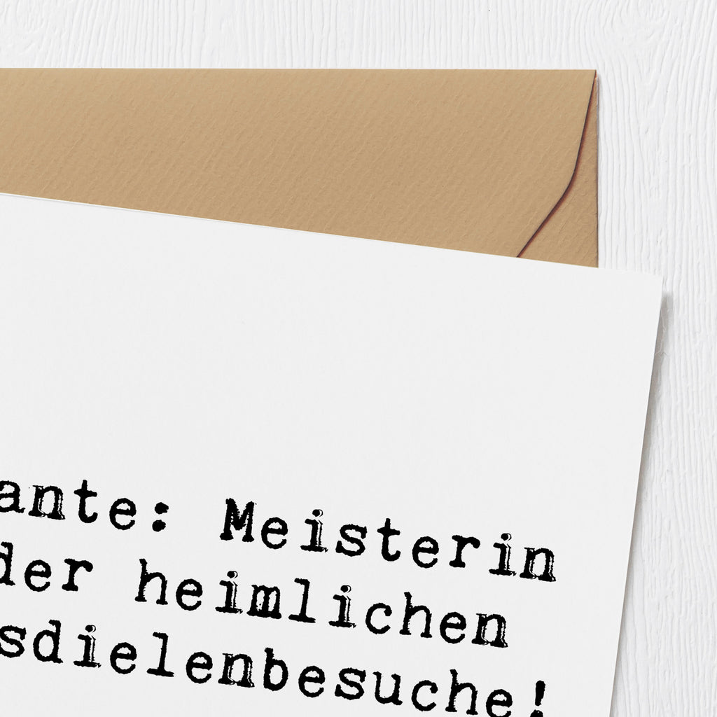 Deluxe Karte Spruch Tante Eisdielenmeisterin Karte, Grußkarte, Klappkarte, Einladungskarte, Glückwunschkarte, Hochzeitskarte, Geburtstagskarte, Hochwertige Grußkarte, Hochwertige Klappkarte, Familie, Vatertag, Muttertag, Bruder, Schwester, Mama, Papa, Oma, Opa