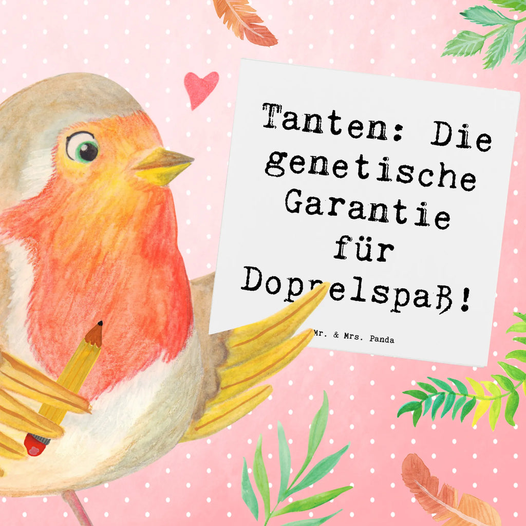 Deluxe Karte Spruch Tanten Doppelspaß Karte, Grußkarte, Klappkarte, Einladungskarte, Glückwunschkarte, Hochzeitskarte, Geburtstagskarte, Hochwertige Grußkarte, Hochwertige Klappkarte, Familie, Vatertag, Muttertag, Bruder, Schwester, Mama, Papa, Oma, Opa