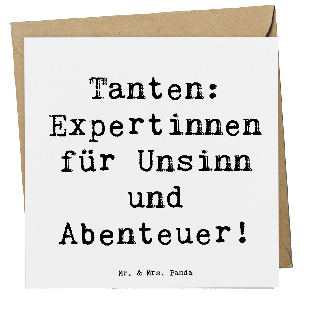 Deluxe Karte Spruch Tante Abenteuer Karte, Grußkarte, Klappkarte, Einladungskarte, Glückwunschkarte, Hochzeitskarte, Geburtstagskarte, Hochwertige Grußkarte, Hochwertige Klappkarte, Familie, Vatertag, Muttertag, Bruder, Schwester, Mama, Papa, Oma, Opa