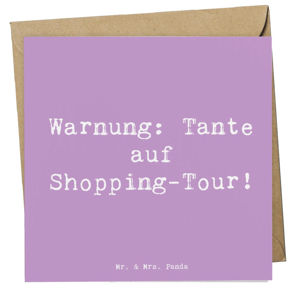 Deluxe Karte Spruch Tante Shopping Karte, Grußkarte, Klappkarte, Einladungskarte, Glückwunschkarte, Hochzeitskarte, Geburtstagskarte, Hochwertige Grußkarte, Hochwertige Klappkarte, Familie, Vatertag, Muttertag, Bruder, Schwester, Mama, Papa, Oma, Opa