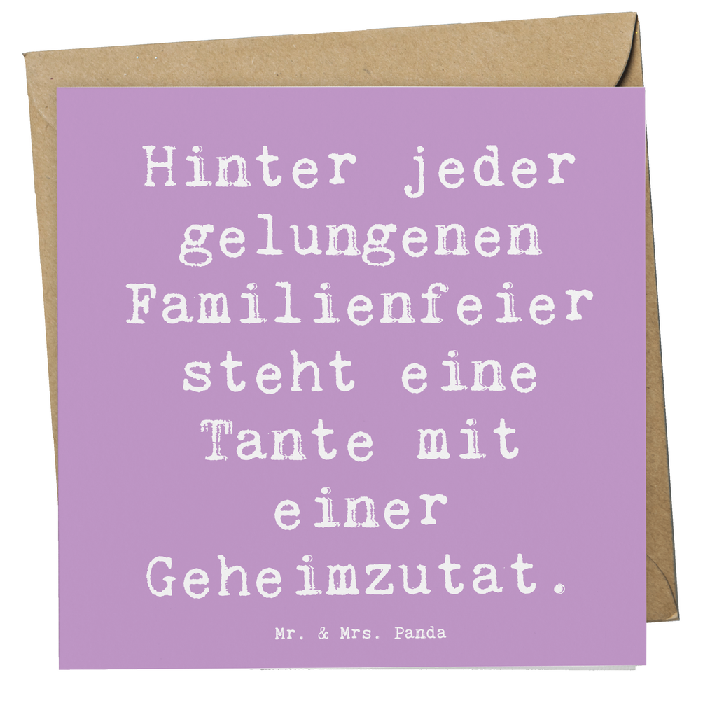 Deluxe Karte Spruch Tante Geheimzutat Karte, Grußkarte, Klappkarte, Einladungskarte, Glückwunschkarte, Hochzeitskarte, Geburtstagskarte, Hochwertige Grußkarte, Hochwertige Klappkarte, Familie, Vatertag, Muttertag, Bruder, Schwester, Mama, Papa, Oma, Opa