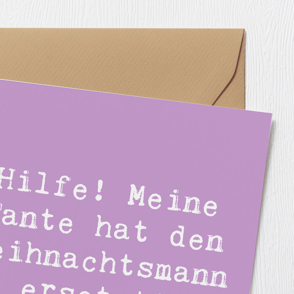 Deluxe Karte Spruch Tante Weihnachten Karte, Grußkarte, Klappkarte, Einladungskarte, Glückwunschkarte, Hochzeitskarte, Geburtstagskarte, Hochwertige Grußkarte, Hochwertige Klappkarte, Familie, Vatertag, Muttertag, Bruder, Schwester, Mama, Papa, Oma, Opa