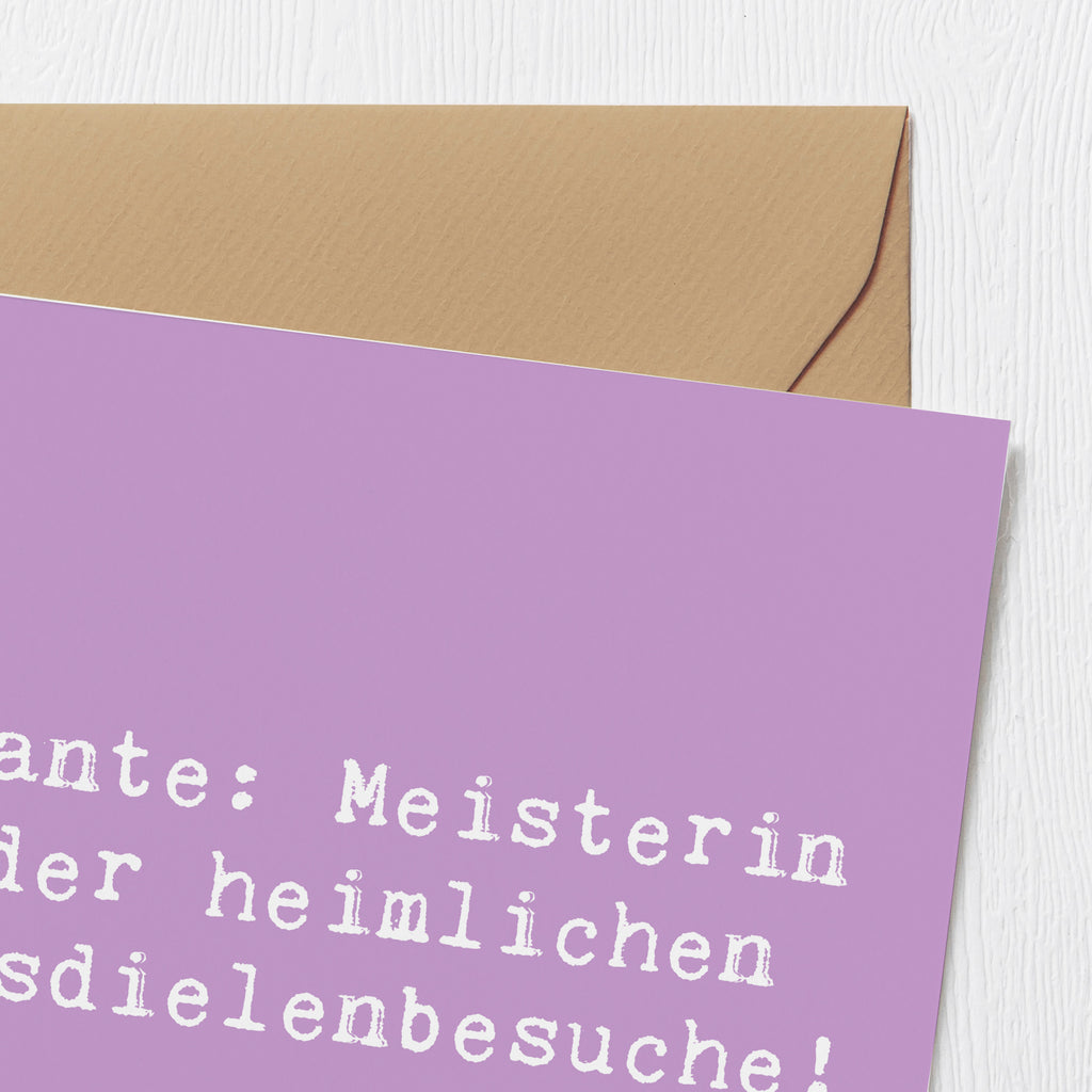 Deluxe Karte Spruch Tante Eisdielenmeisterin Karte, Grußkarte, Klappkarte, Einladungskarte, Glückwunschkarte, Hochzeitskarte, Geburtstagskarte, Hochwertige Grußkarte, Hochwertige Klappkarte, Familie, Vatertag, Muttertag, Bruder, Schwester, Mama, Papa, Oma, Opa