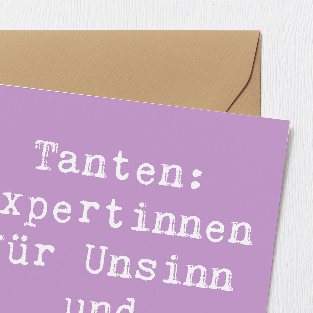 Deluxe Karte Spruch Tante Abenteuer Karte, Grußkarte, Klappkarte, Einladungskarte, Glückwunschkarte, Hochzeitskarte, Geburtstagskarte, Hochwertige Grußkarte, Hochwertige Klappkarte, Familie, Vatertag, Muttertag, Bruder, Schwester, Mama, Papa, Oma, Opa