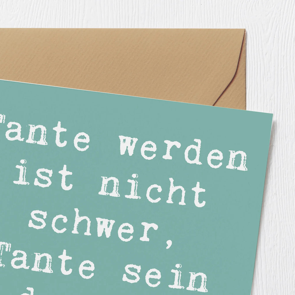 Deluxe Karte Spruch Tolle Tante Karte, Grußkarte, Klappkarte, Einladungskarte, Glückwunschkarte, Hochzeitskarte, Geburtstagskarte, Hochwertige Grußkarte, Hochwertige Klappkarte, Familie, Vatertag, Muttertag, Bruder, Schwester, Mama, Papa, Oma, Opa