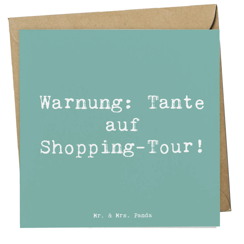 Deluxe Karte Spruch Tante Shopping Karte, Grußkarte, Klappkarte, Einladungskarte, Glückwunschkarte, Hochzeitskarte, Geburtstagskarte, Hochwertige Grußkarte, Hochwertige Klappkarte, Familie, Vatertag, Muttertag, Bruder, Schwester, Mama, Papa, Oma, Opa