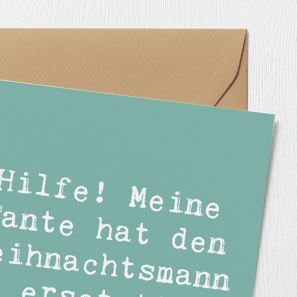 Deluxe Karte Spruch Tante Weihnachten Karte, Grußkarte, Klappkarte, Einladungskarte, Glückwunschkarte, Hochzeitskarte, Geburtstagskarte, Hochwertige Grußkarte, Hochwertige Klappkarte, Familie, Vatertag, Muttertag, Bruder, Schwester, Mama, Papa, Oma, Opa