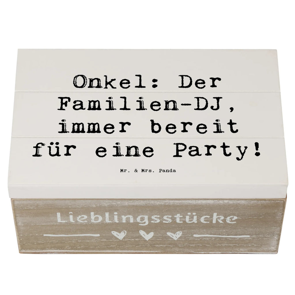 Holzkiste Spruch Onkel Familien-DJ Holzkiste, Kiste, Schatzkiste, Truhe, Schatulle, XXL, Erinnerungsbox, Erinnerungskiste, Dekokiste, Aufbewahrungsbox, Geschenkbox, Geschenkdose, Familie, Vatertag, Muttertag, Bruder, Schwester, Mama, Papa, Oma, Opa