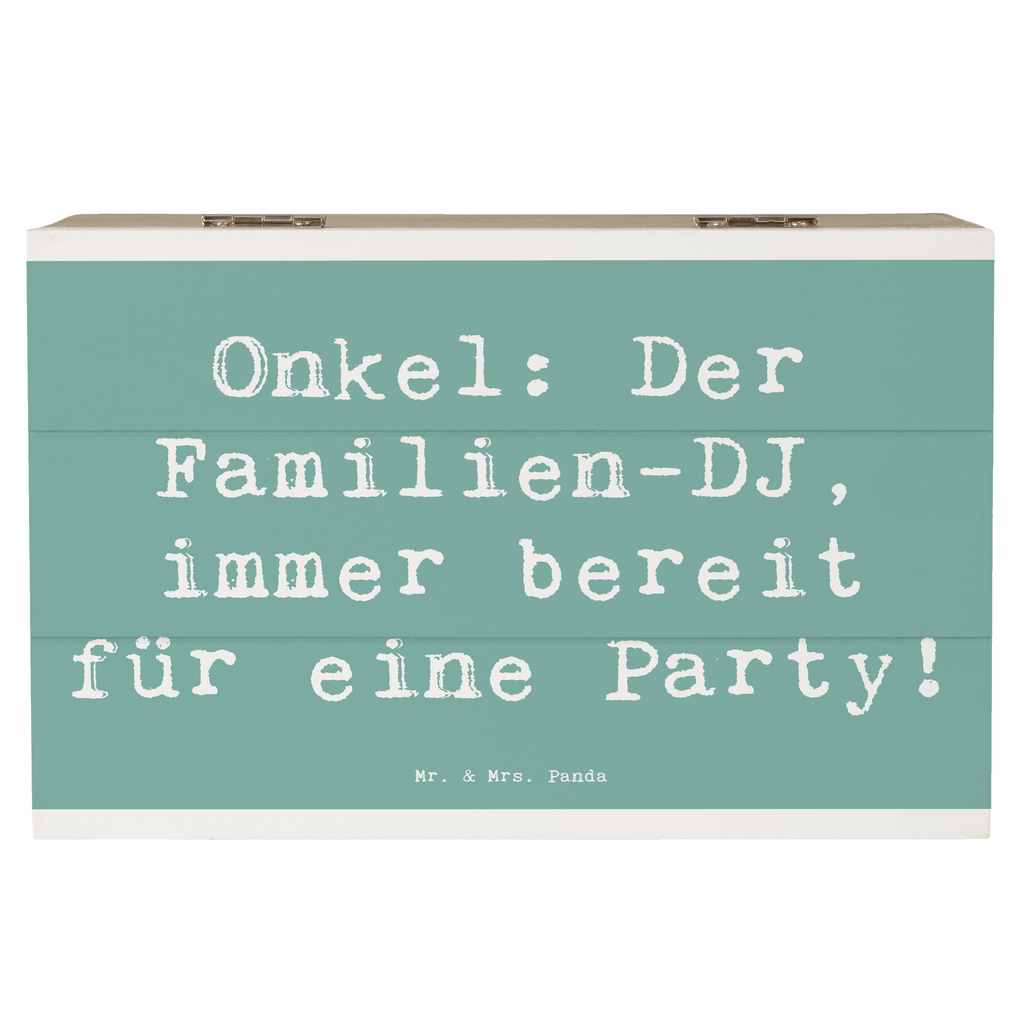 Holzkiste Spruch Onkel Familien-DJ Holzkiste, Kiste, Schatzkiste, Truhe, Schatulle, XXL, Erinnerungsbox, Erinnerungskiste, Dekokiste, Aufbewahrungsbox, Geschenkbox, Geschenkdose, Familie, Vatertag, Muttertag, Bruder, Schwester, Mama, Papa, Oma, Opa