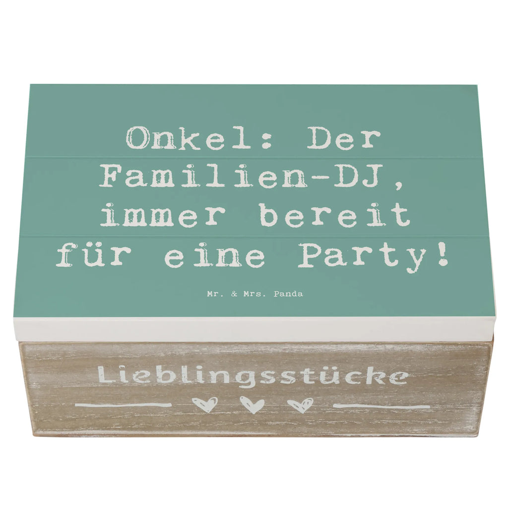 Holzkiste Spruch Onkel Familien-DJ Holzkiste, Kiste, Schatzkiste, Truhe, Schatulle, XXL, Erinnerungsbox, Erinnerungskiste, Dekokiste, Aufbewahrungsbox, Geschenkbox, Geschenkdose, Familie, Vatertag, Muttertag, Bruder, Schwester, Mama, Papa, Oma, Opa